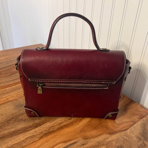 Pratesi di Firenze Artisan Crafted Italian Leather Handbag with Brass Hardware - Picture 2 of 8